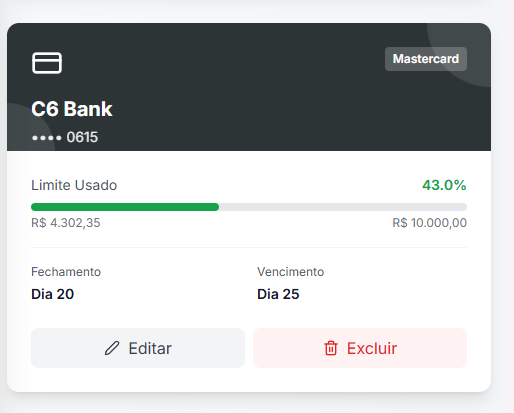 Controle Total de Cartões