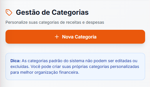 Categorias Personalizáveis