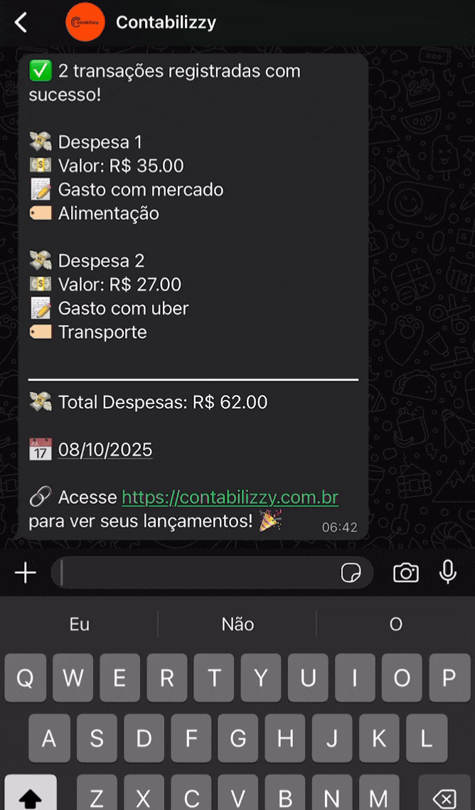 Demo WhatsApp Contabilizzy